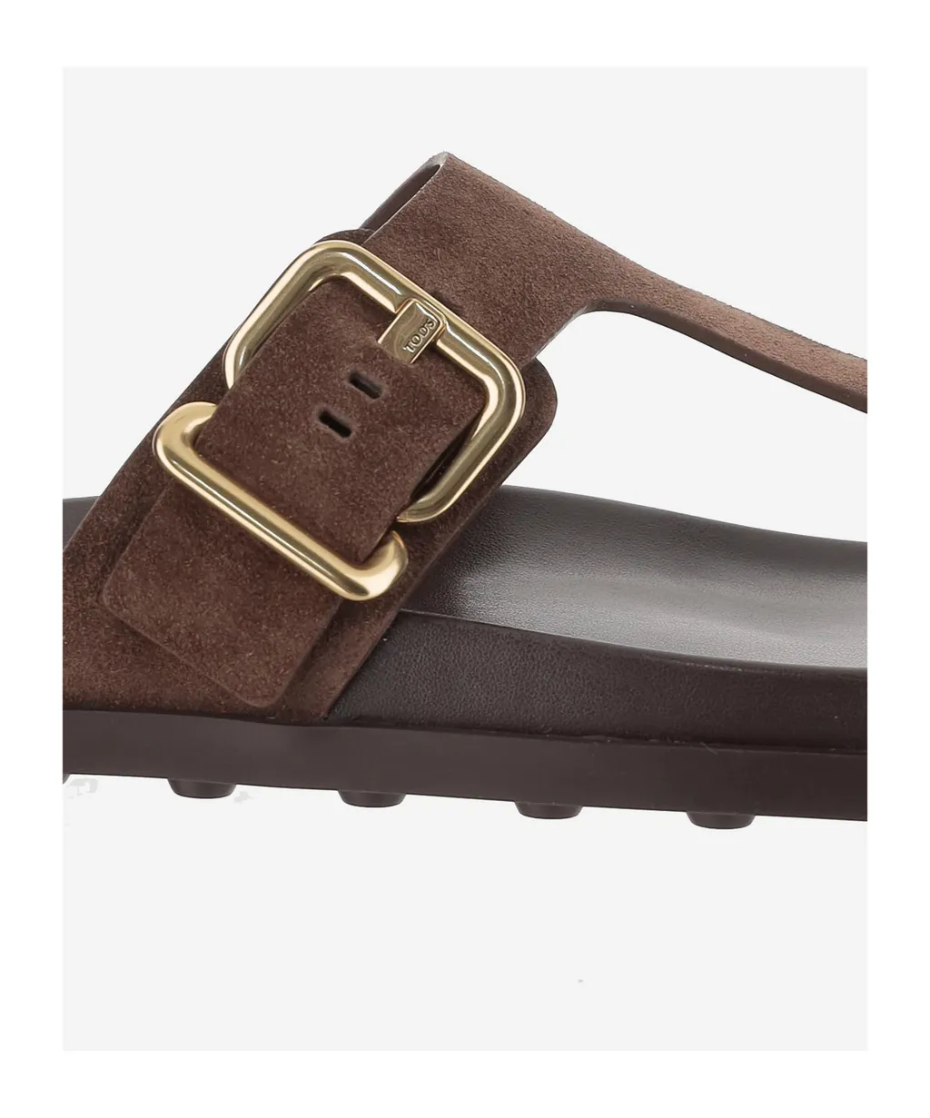 Buckle Detailed Thong Sandals
