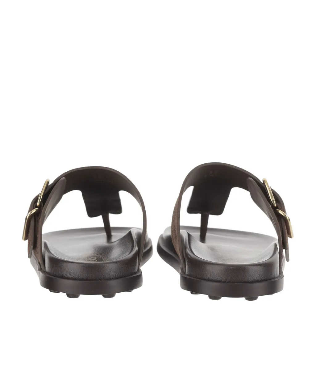 Buckle Detailed Thong Sandals