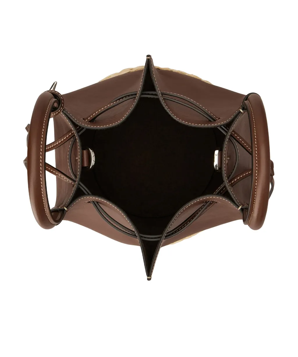 Logo Embossed Panelled Bucket Bag
