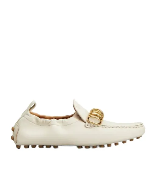 Ring Embellished Slip-On Loafers