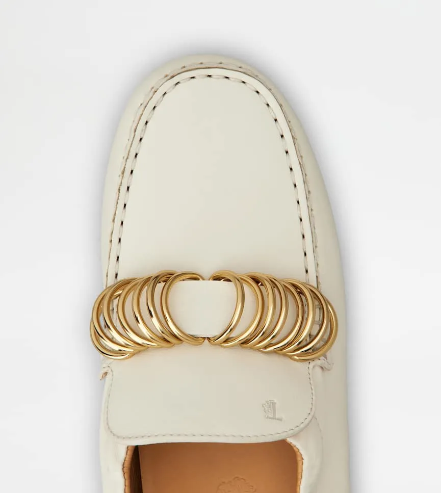 Ring Embellished Slip-On Loafers