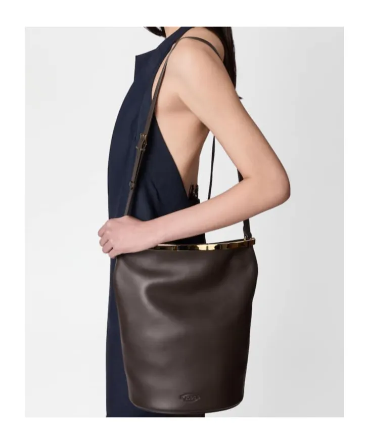 Logo Embossed Bucket Bag