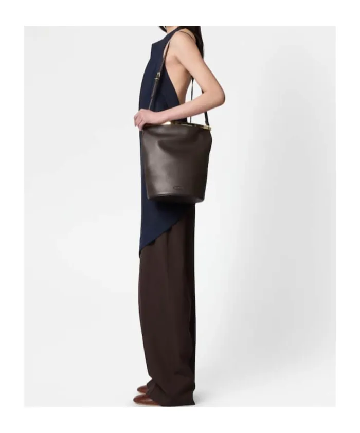 Logo Embossed Bucket Bag