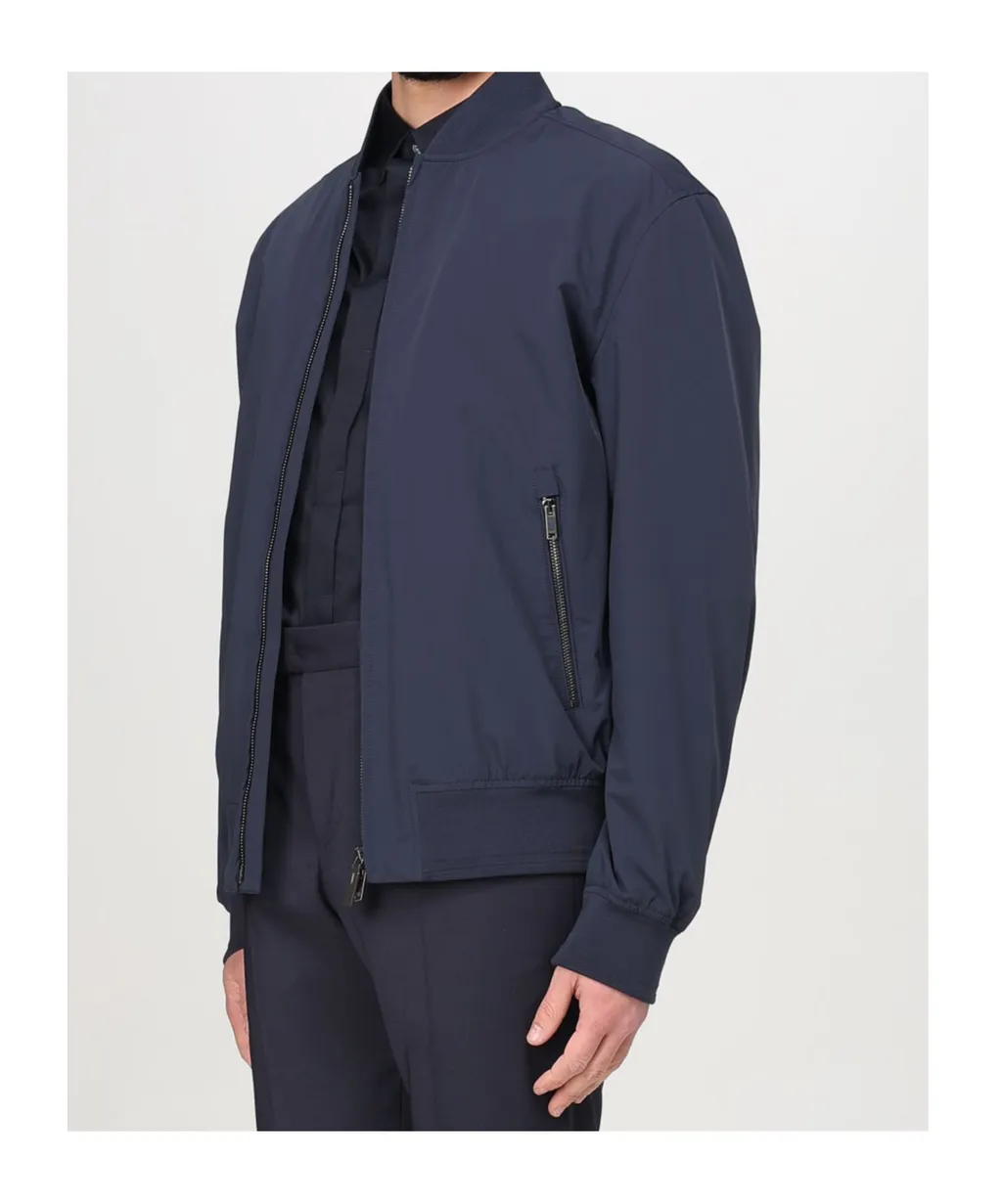 Two Way Zipped Bomber Jacket