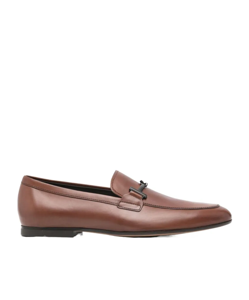 T Ring Leather Loafers