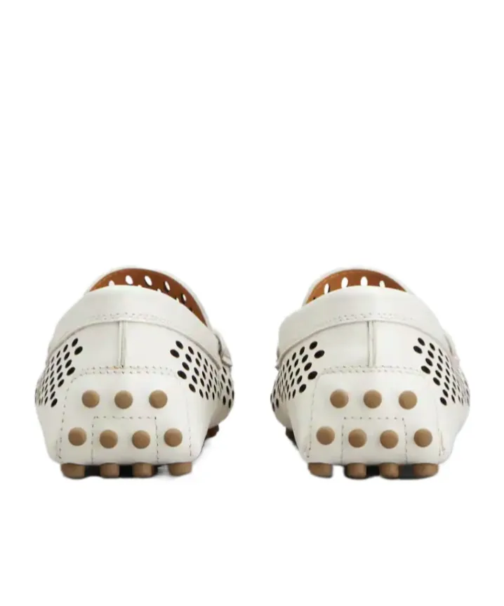 Logo Engraved Perforated Loafers
