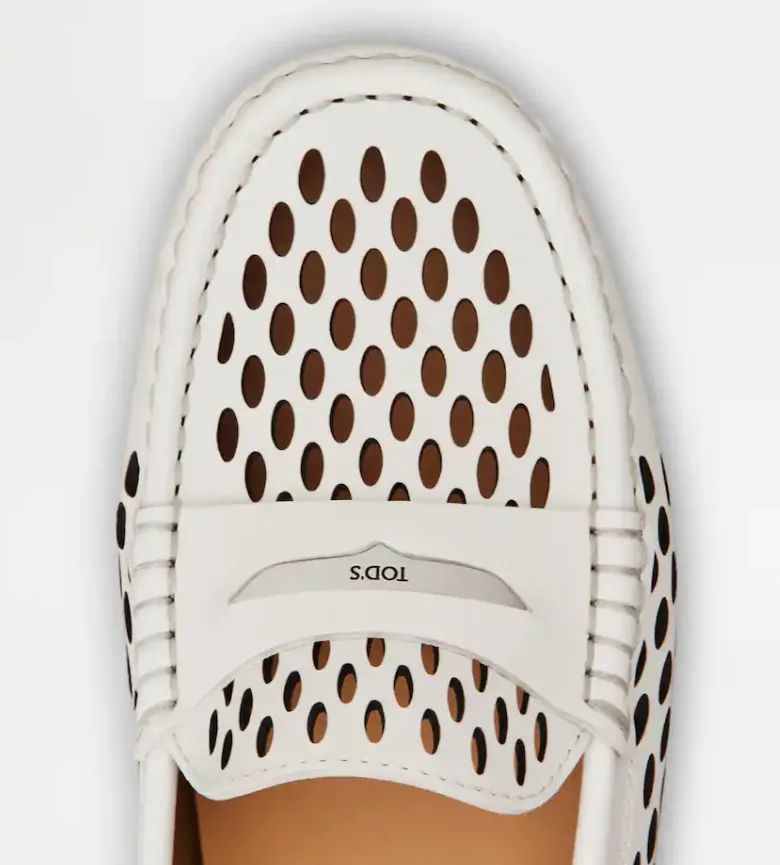 Logo Engraved Perforated Loafers