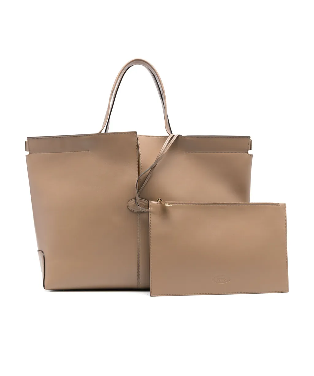 Slit-Detailed Top Handle Bag