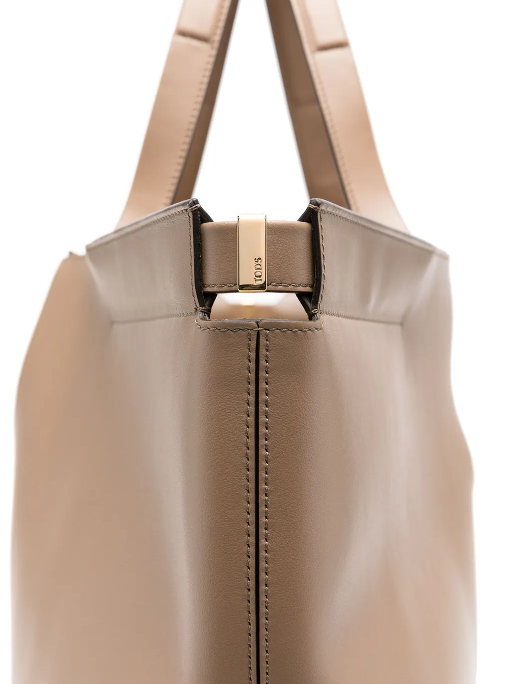 Slit-Detailed Top Handle Bag