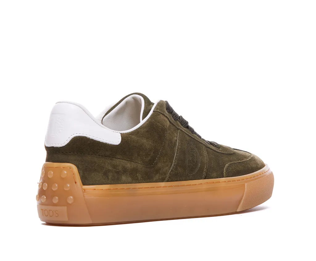 Round-Toe Lace-Up Sneakers