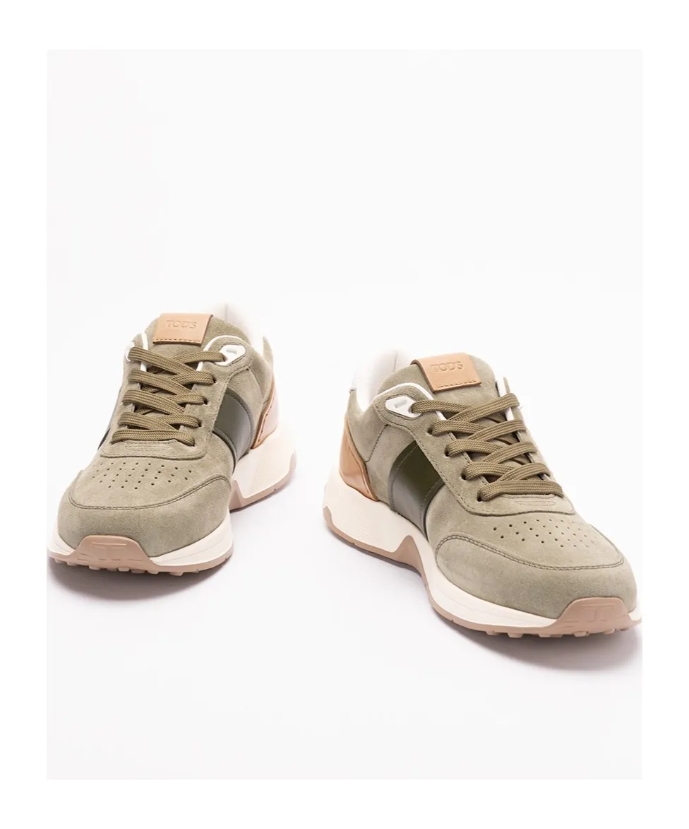 Panelled Lace-Up Sneakers