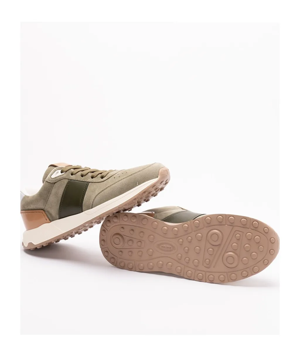 Panelled Lace-Up Sneakers