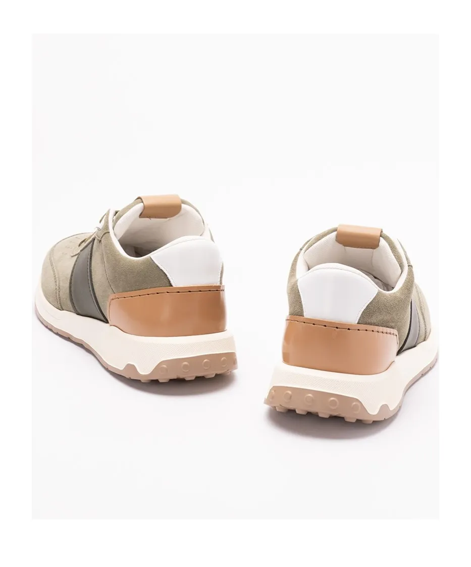 Panelled Lace-Up Sneakers