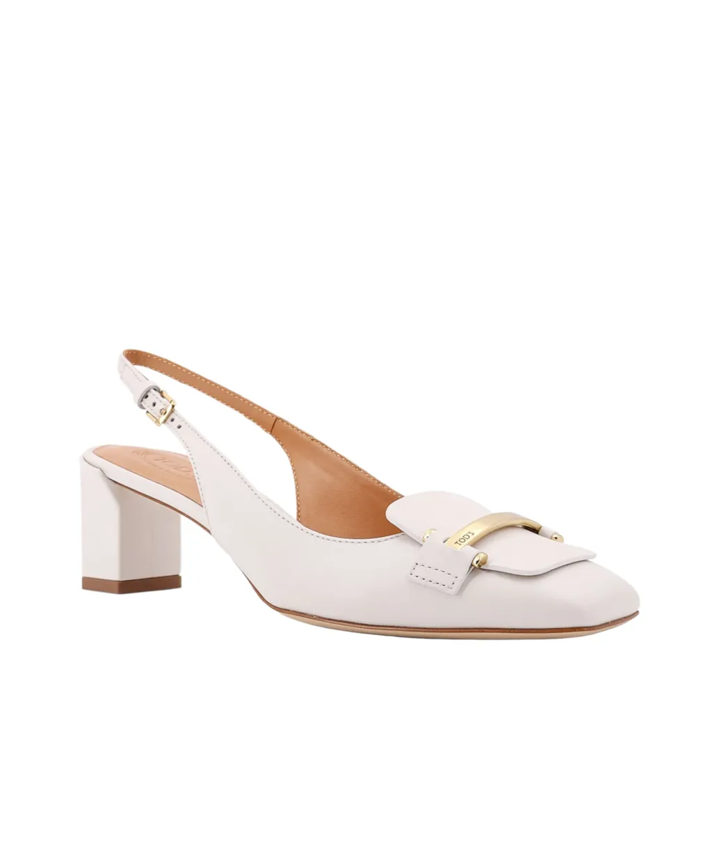 Logo Engraved Slingback Pumps