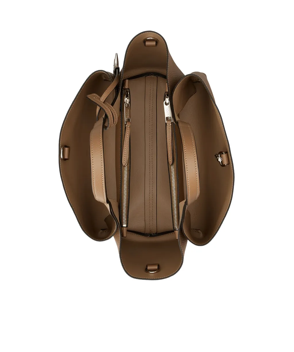 Logo Plaque Top Handle Bag