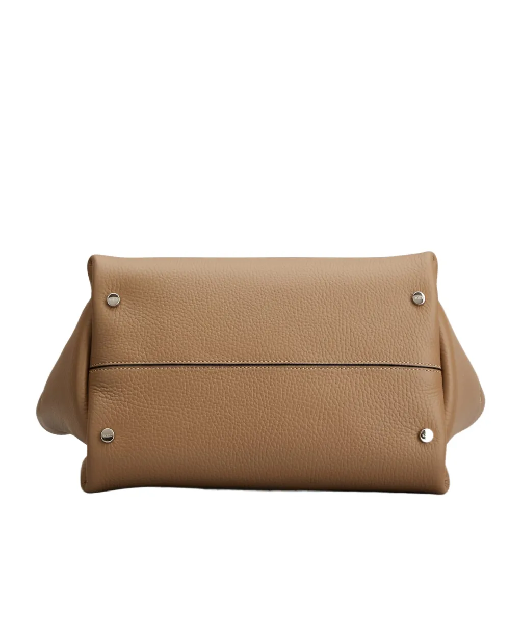 Logo Plaque Top Handle Bag