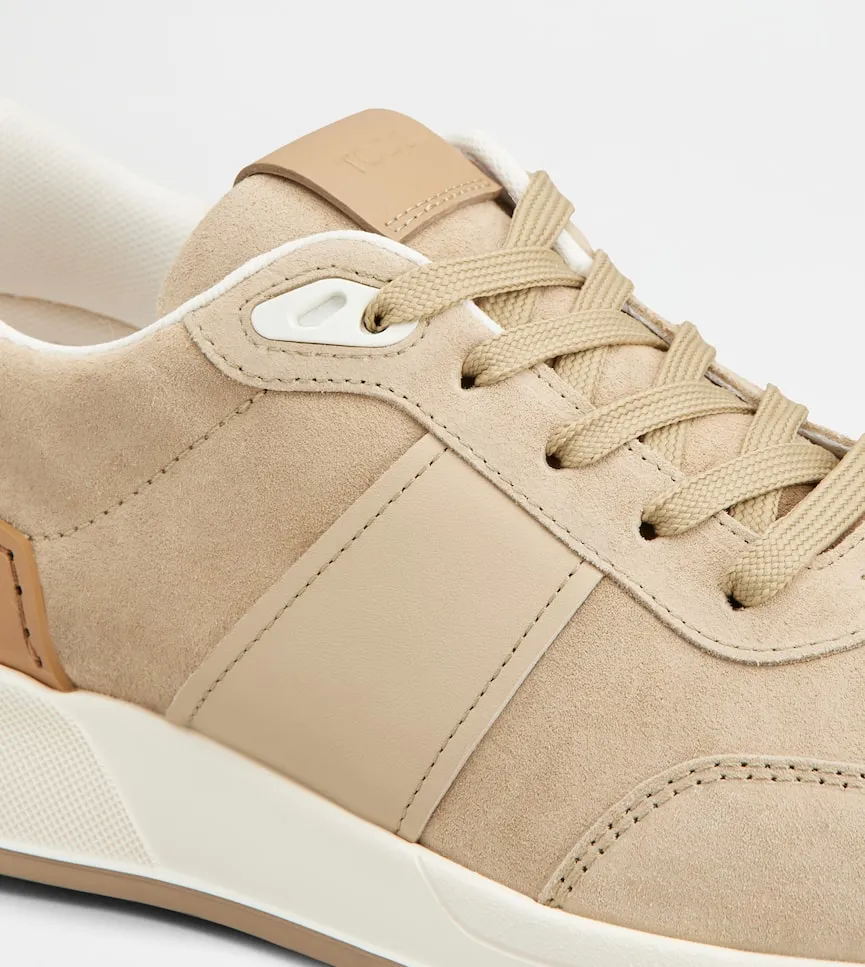 Panelled Lace-Up Sneakers
