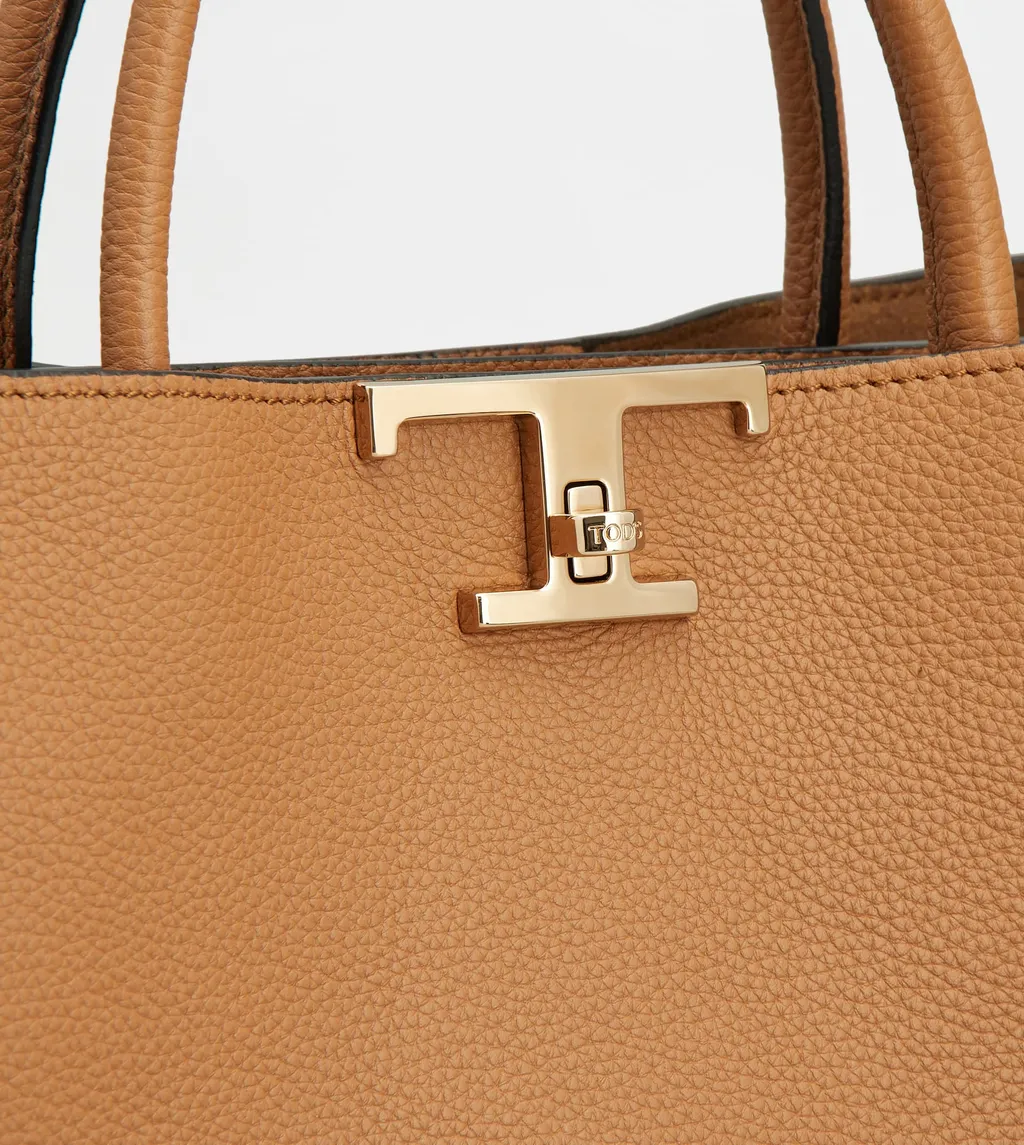 T Timeless Logo Plaque Medium Tote Bag