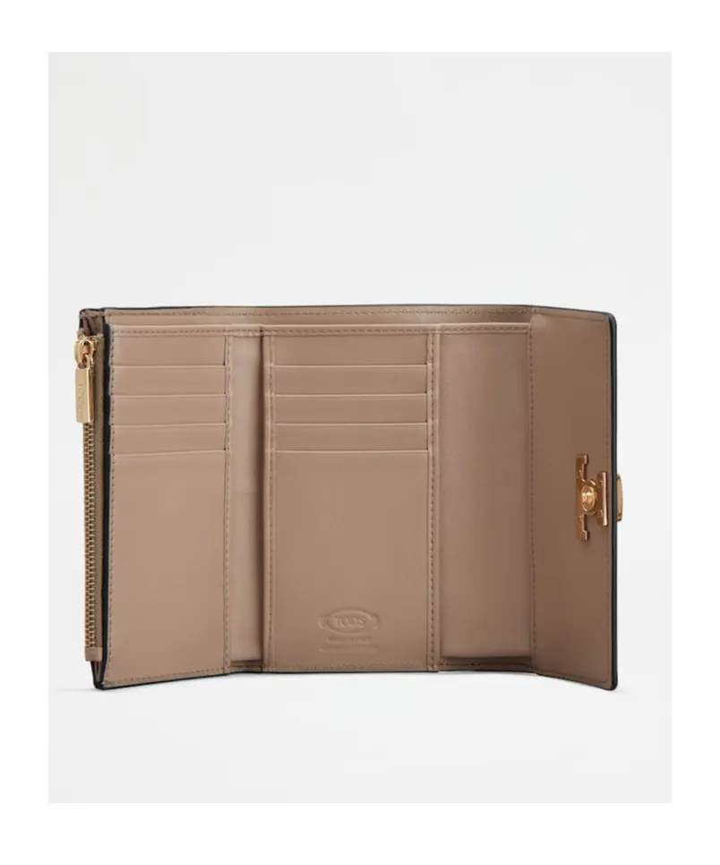 Logo Plaque Tri-Fold Wallet