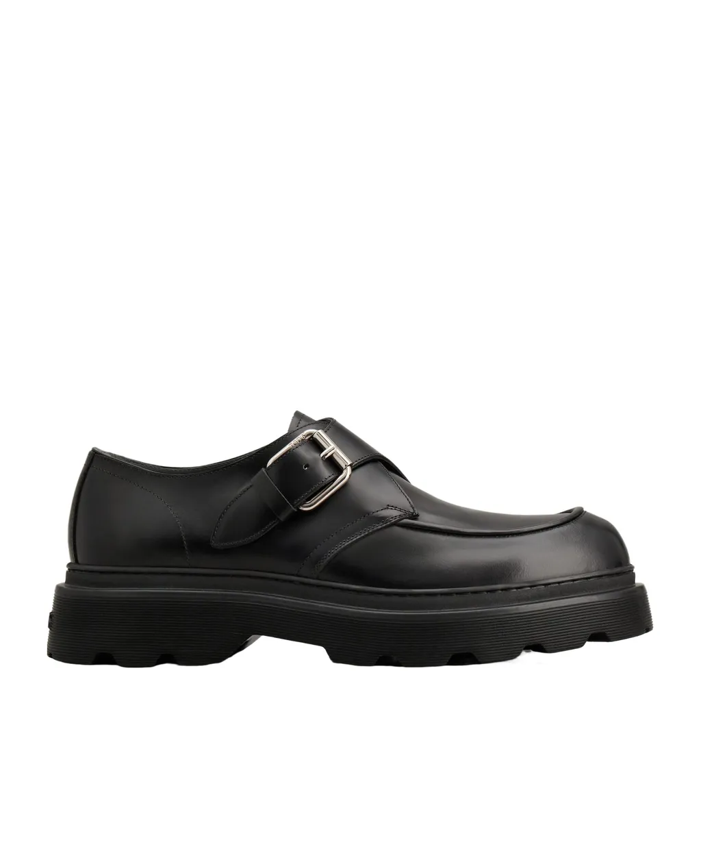 Leather Buckle Loafers