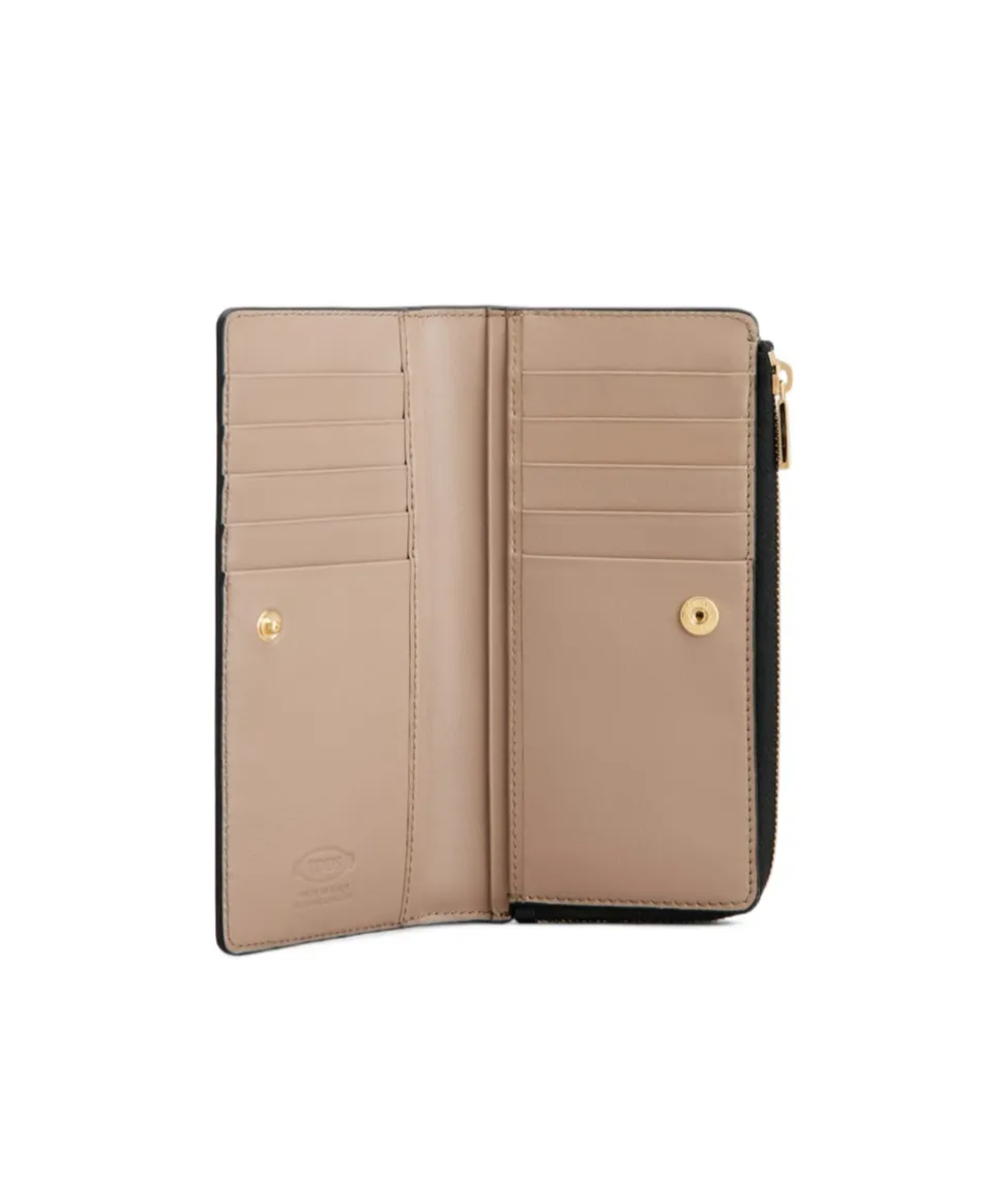 Nikita Continental Logo Plaque Zipped Wallet
