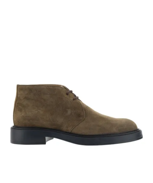 Desert Round Toe Lace-Up Boots