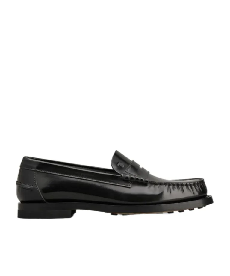 Logo Embossed Penny Loafers