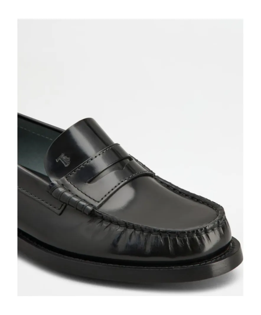Logo Embossed Penny Loafers