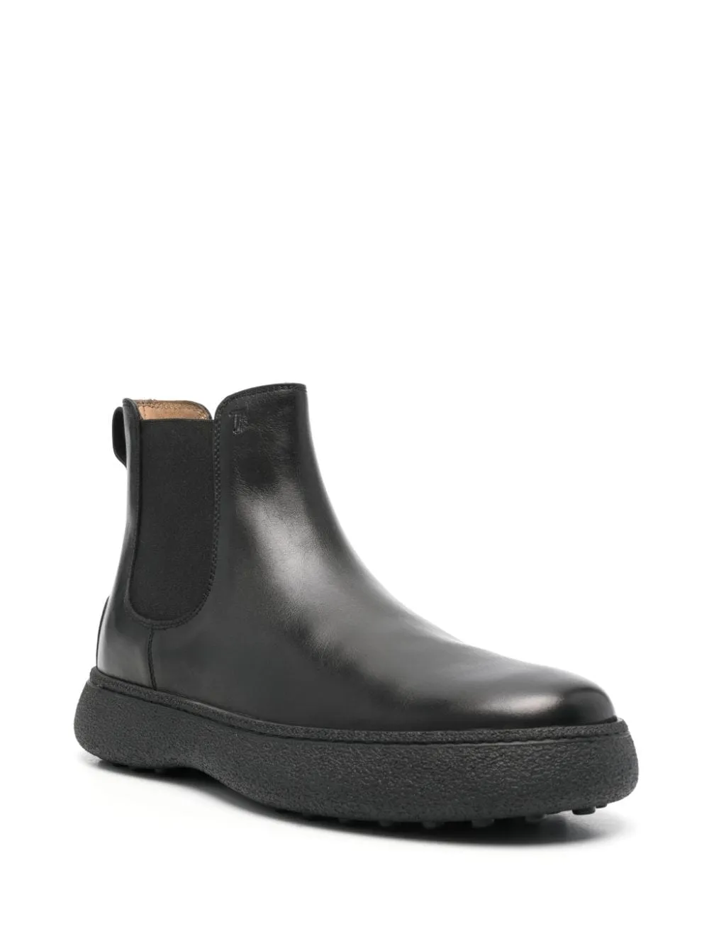 Logo-Debossed Round-Toe Ankle Boots