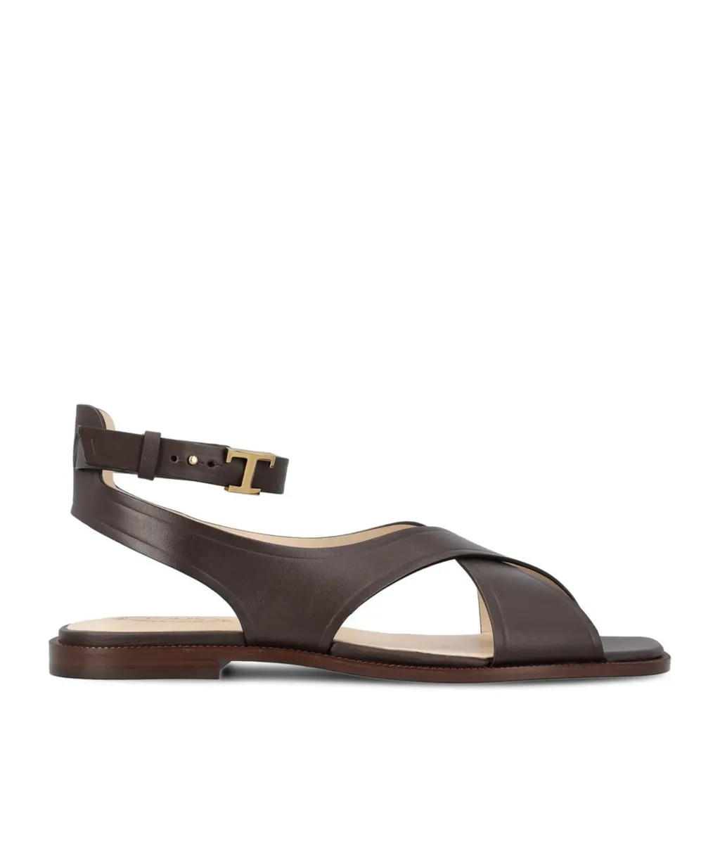 Logo-Plaque Slingback Sandals