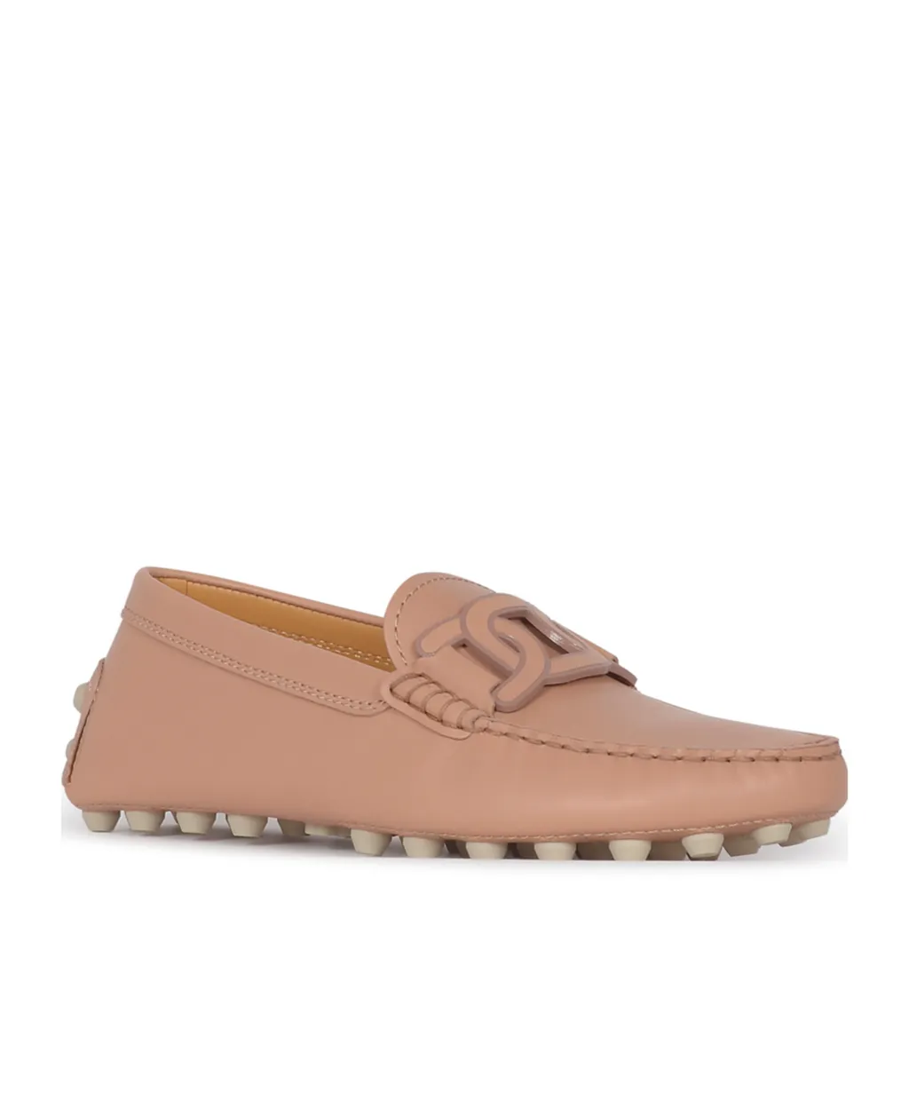 Gommino Chain Motif Slip-On Loafers
