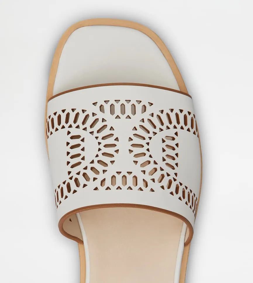 Laser-Cut Open-Toe Sandals