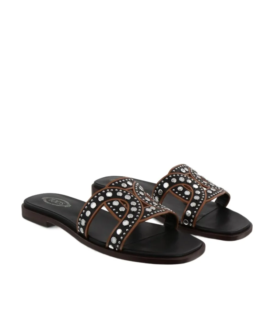 Maxi Catena Stud-Embellished Sandals