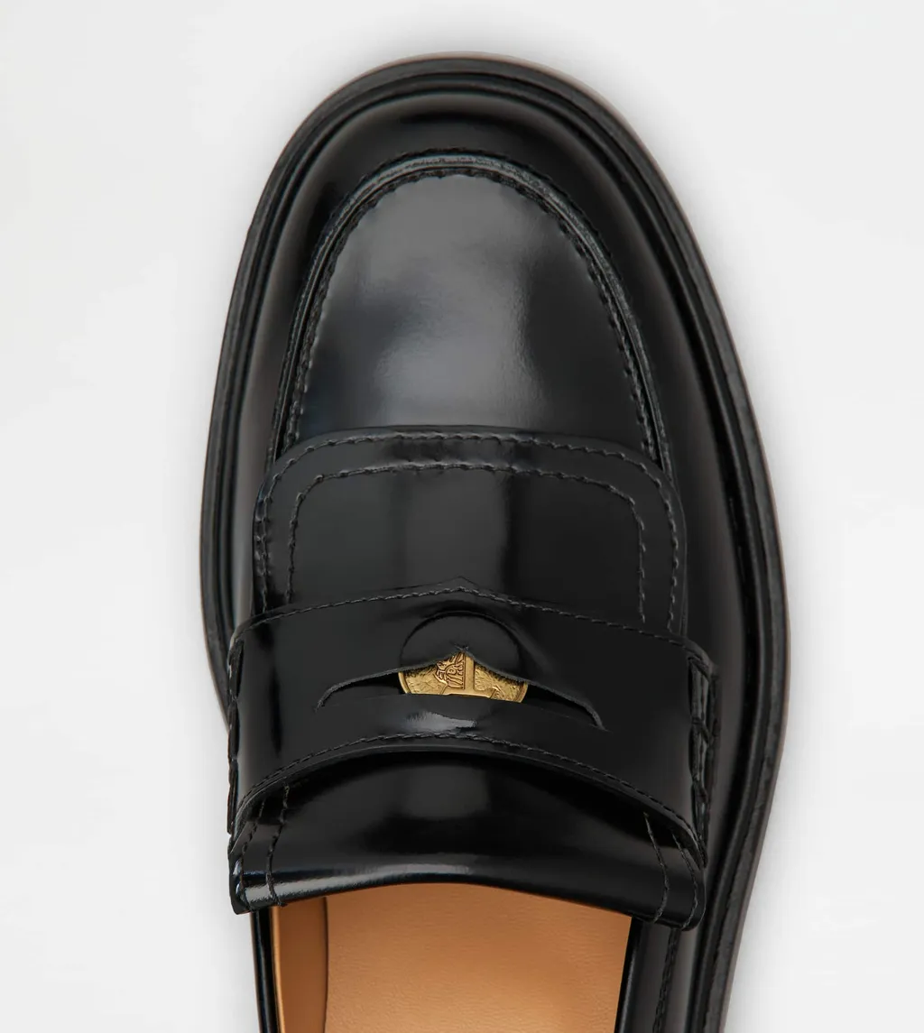 Logo-Plaque Slip-On Loafers