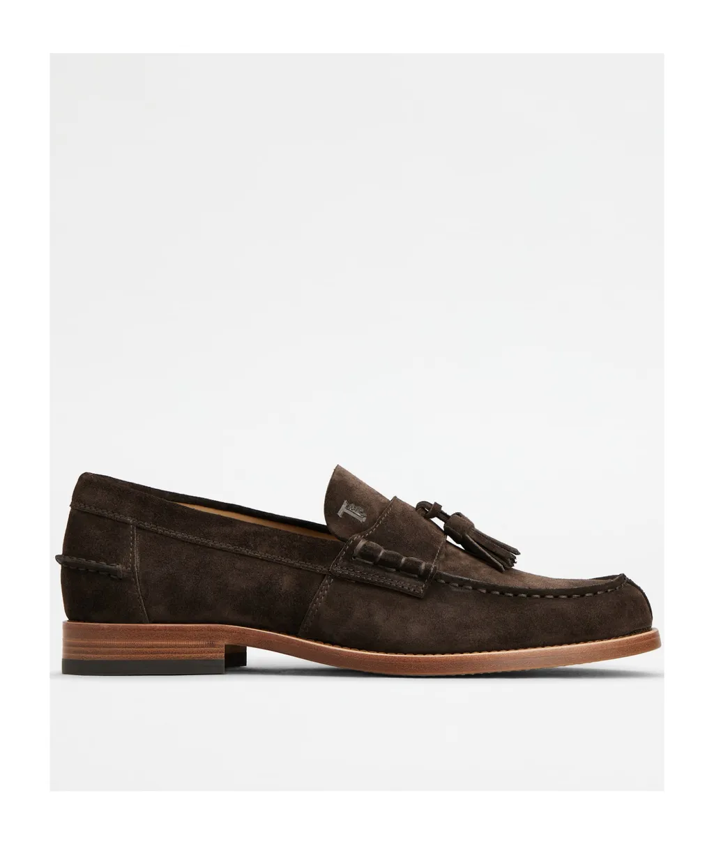 Logo-Debossed Suede Loafers