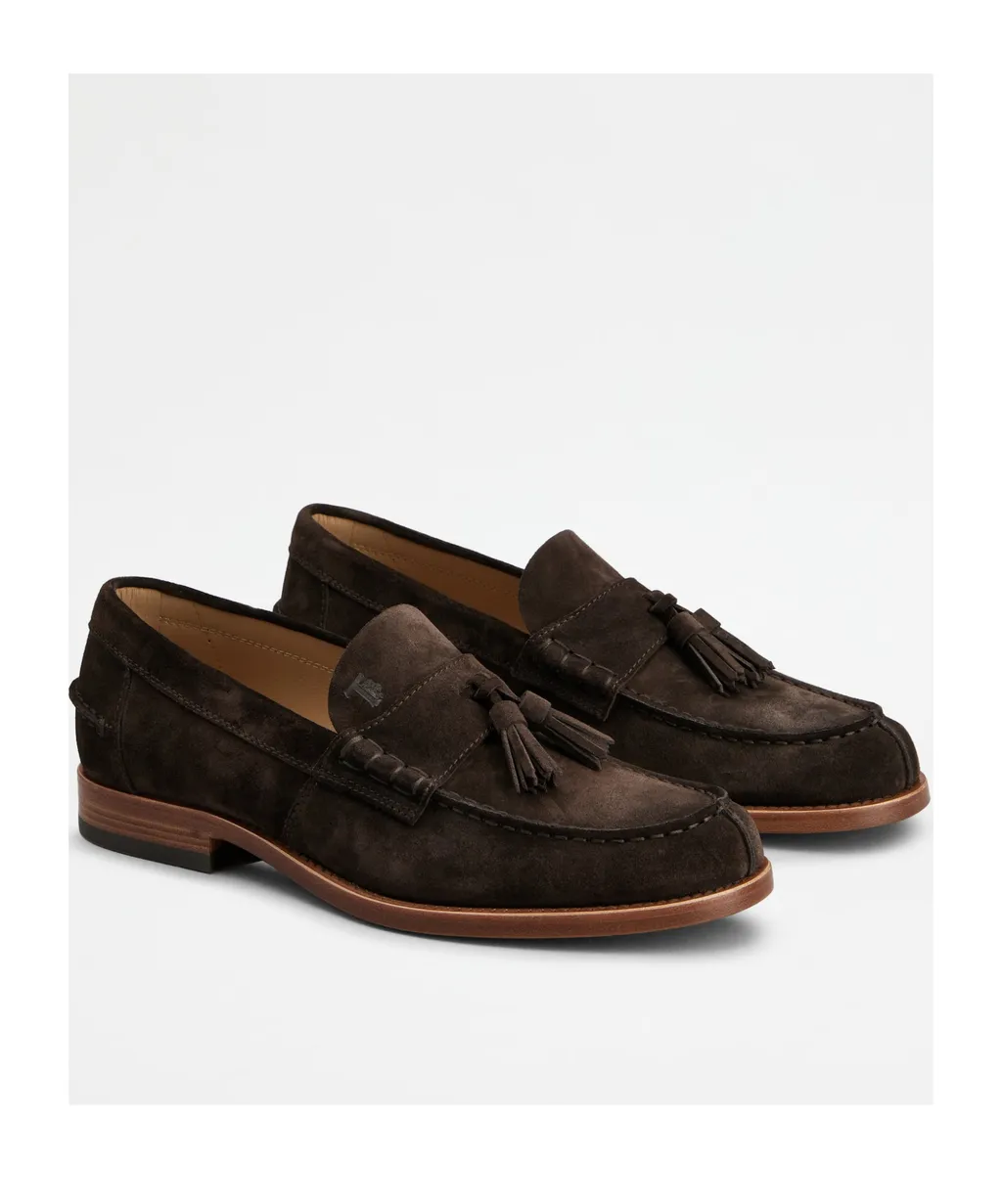 Logo-Debossed Suede Loafers