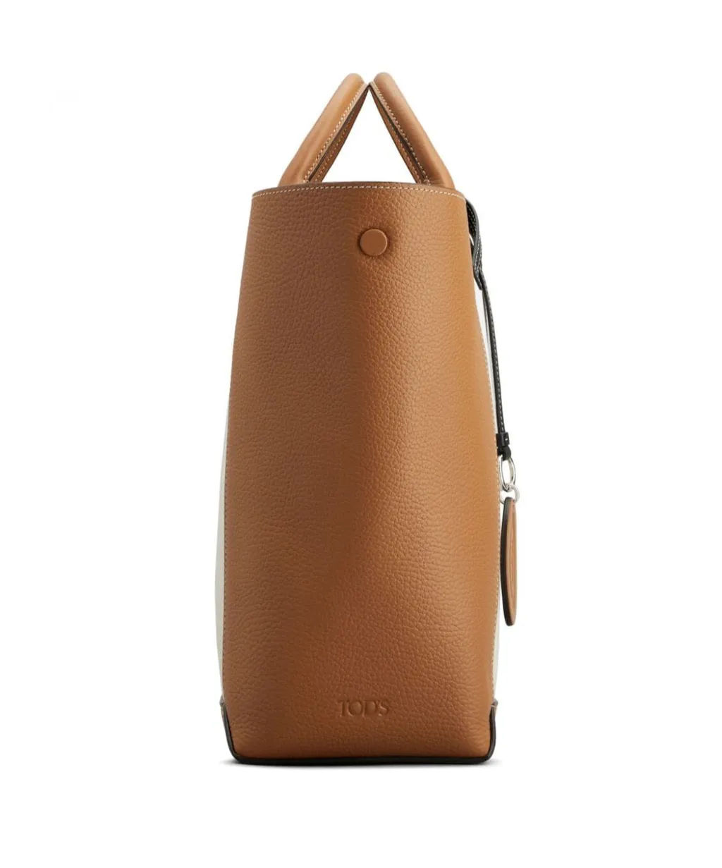 Panelled Top Handle Bag