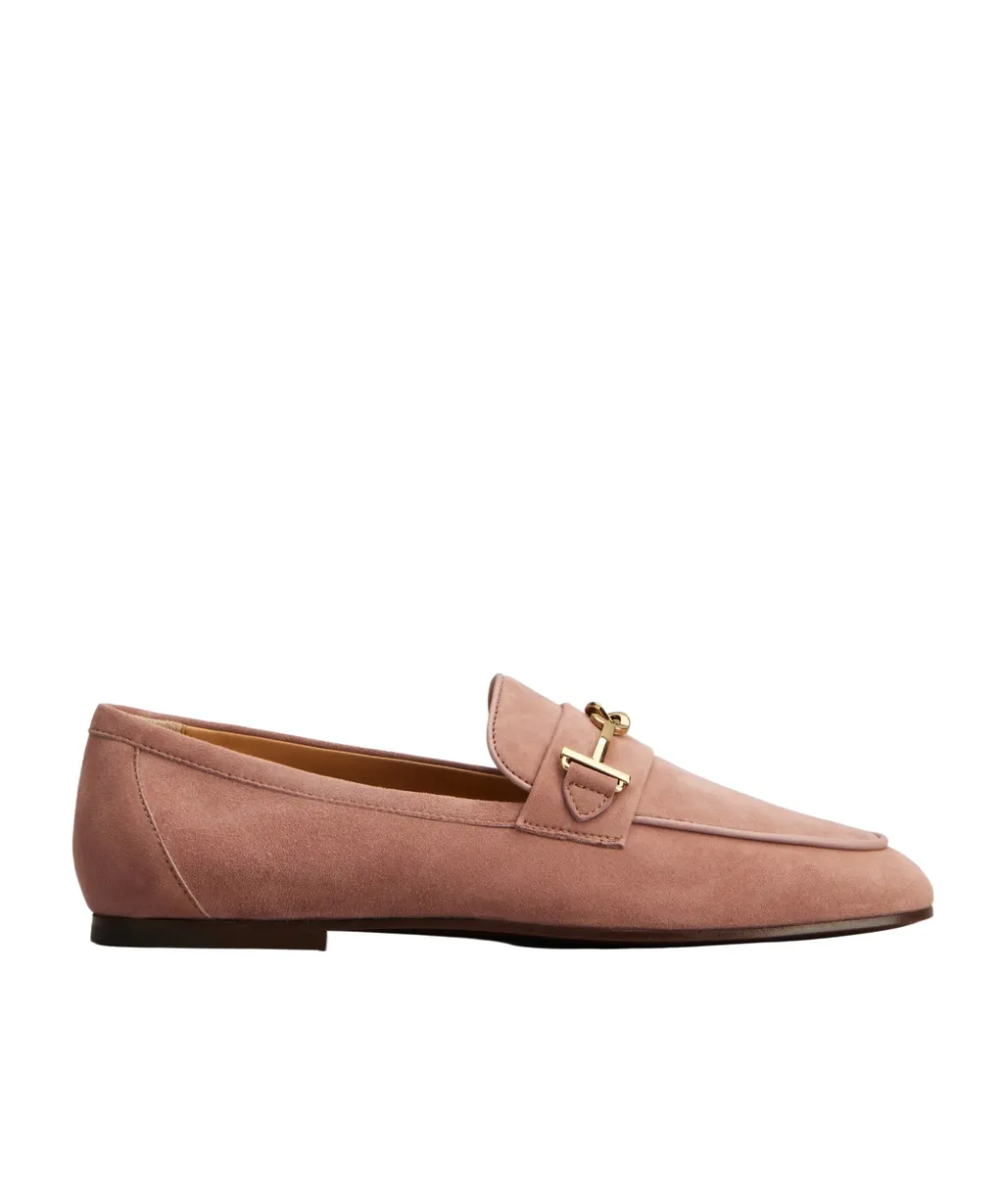 Logo Plaque Almond Toe Loafers