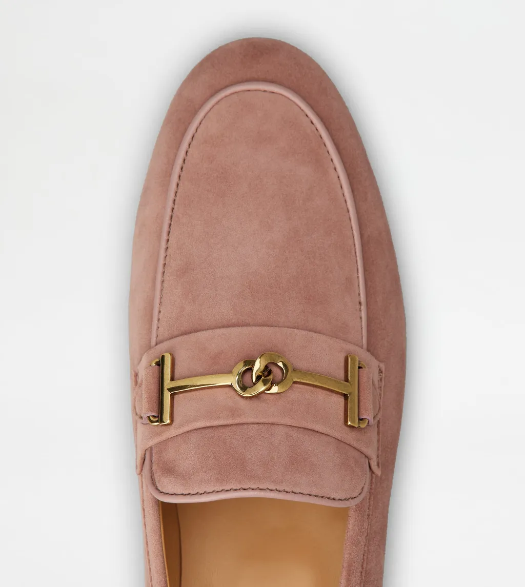 Logo Plaque Almond Toe Loafers