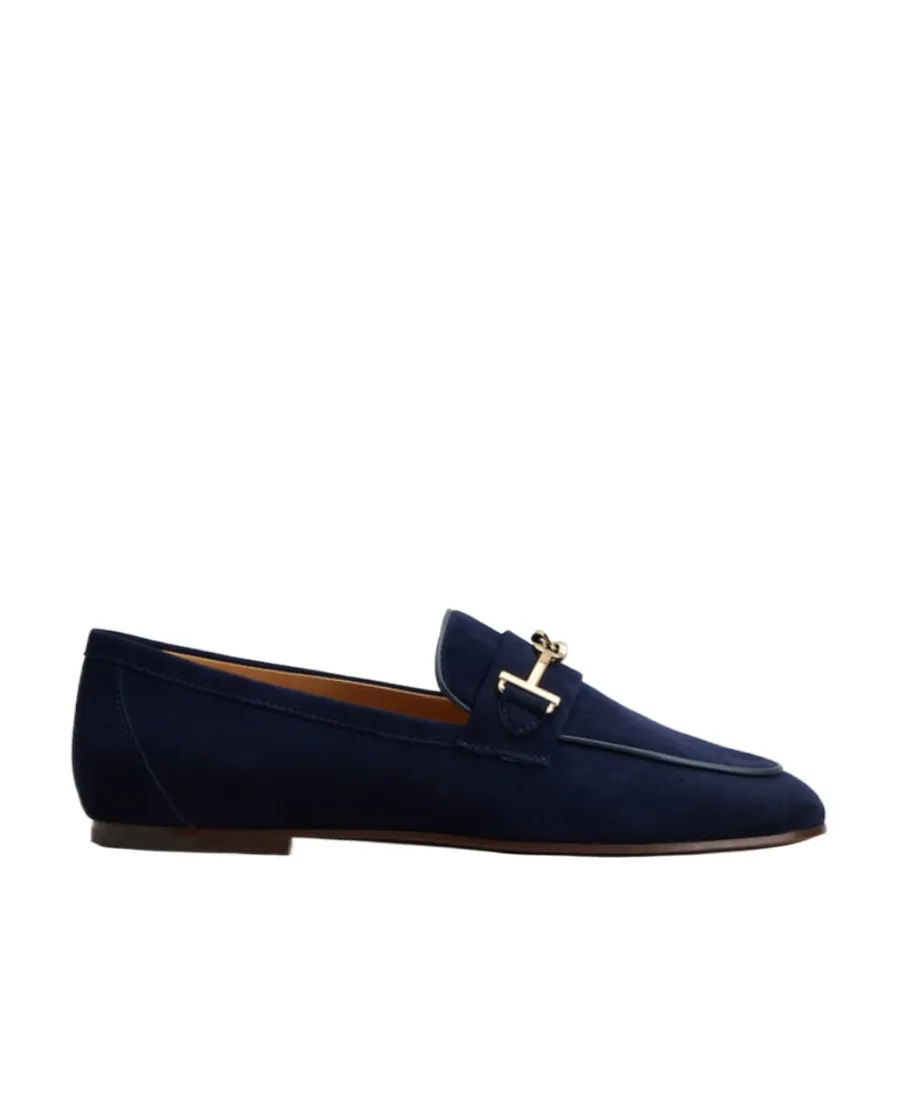 Logo Plaque Almond Toe Loafers