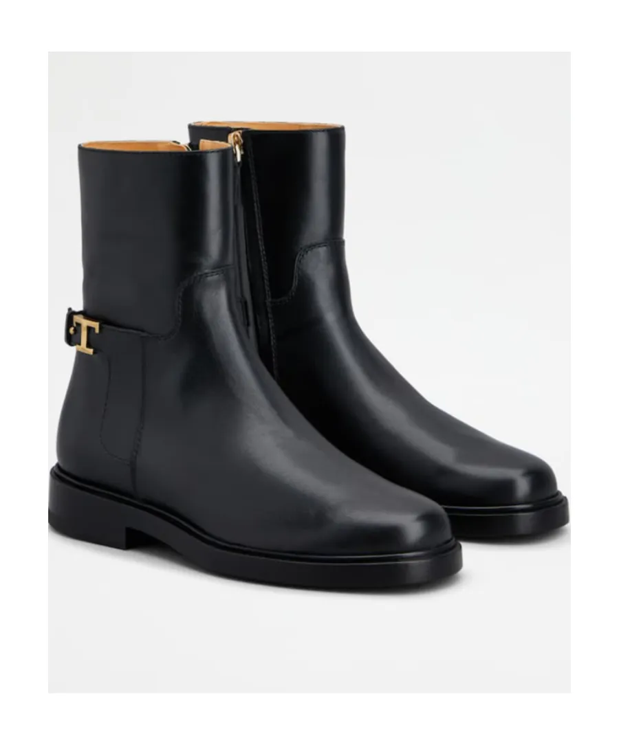 Logo Plaque Ankle Boots