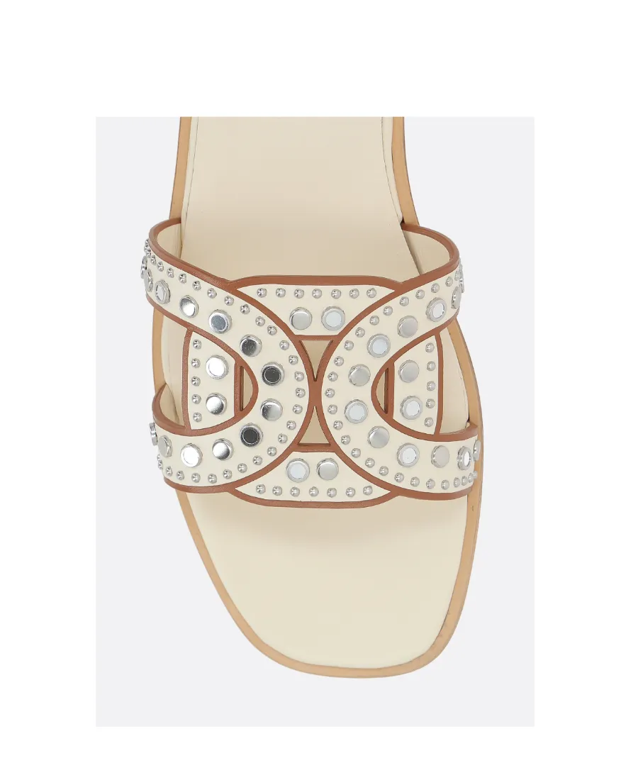 Studded Slip-On Sandals
