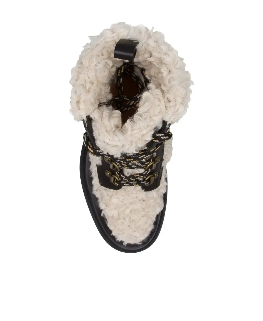 Teddy Lace-Up Ankle Boots