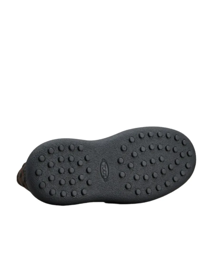 Logo-Stamped Suede Penny Loafers