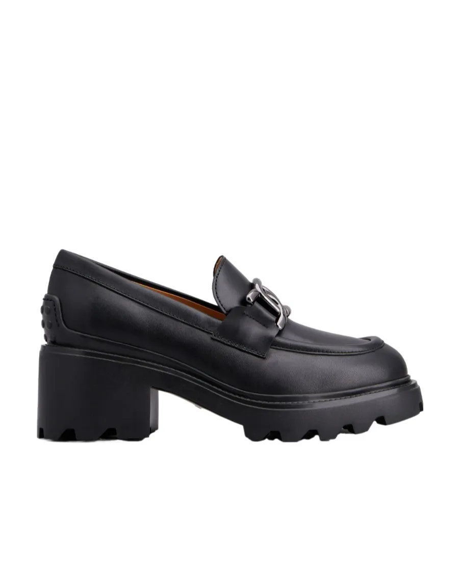 Logo-Buckle Almond Toe Loafers