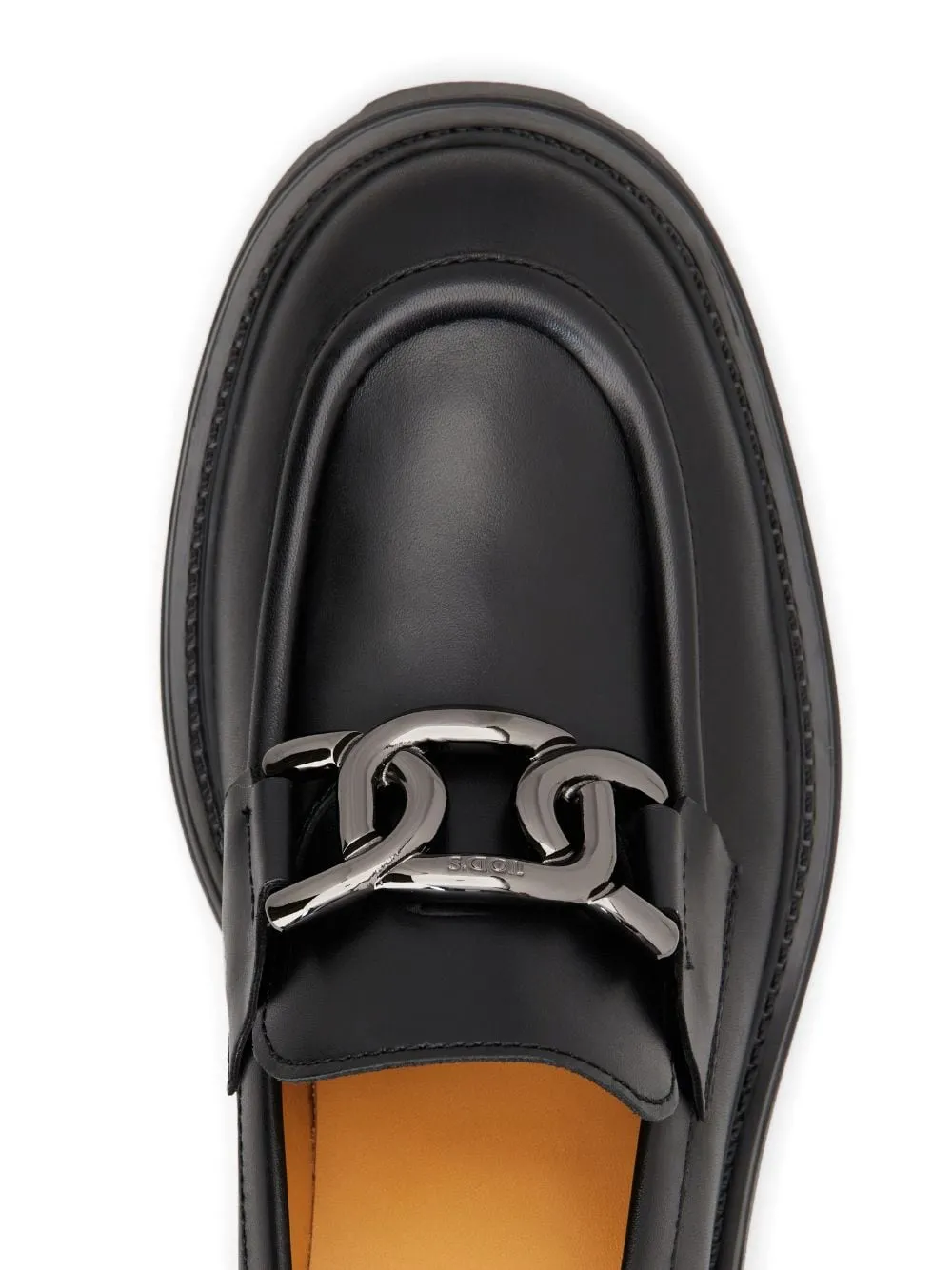 Logo-Buckle Almond Toe Loafers