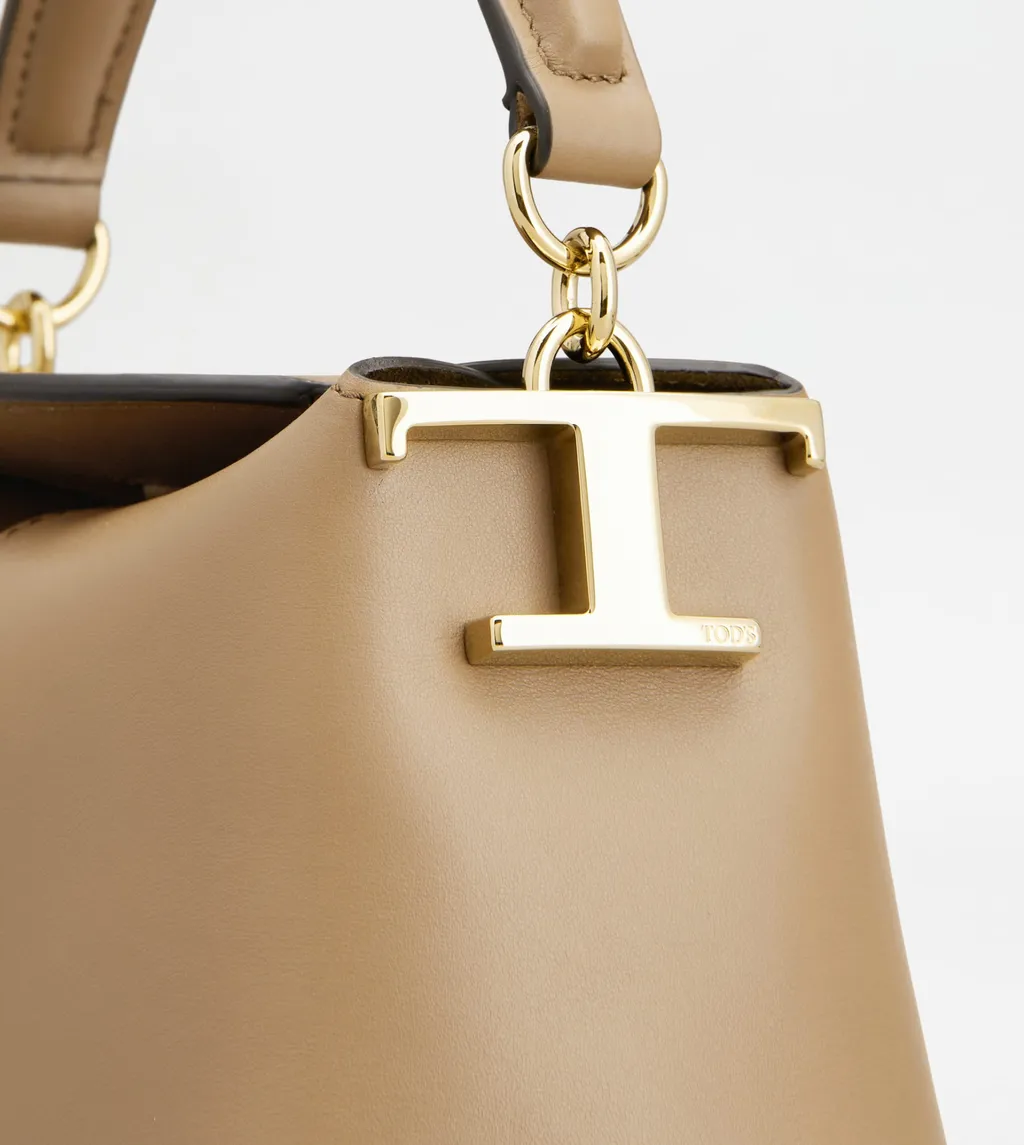 T Case Mini Leather Tote Bag