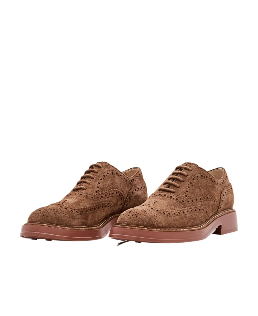 Round Toe Lace-Up Brogues