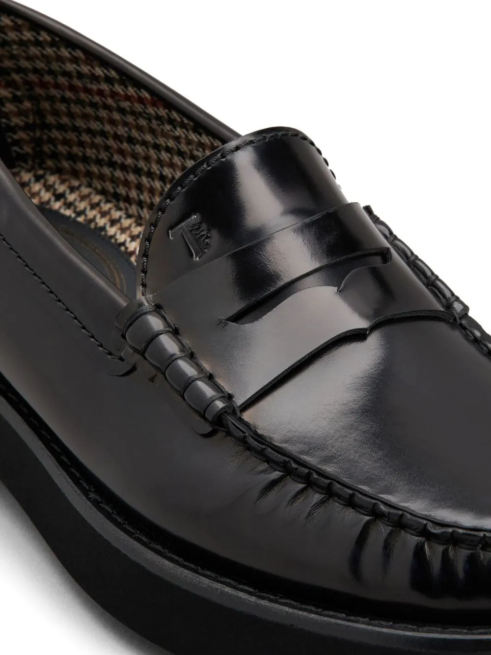 Penny-Slot Round-Toe Loafers
