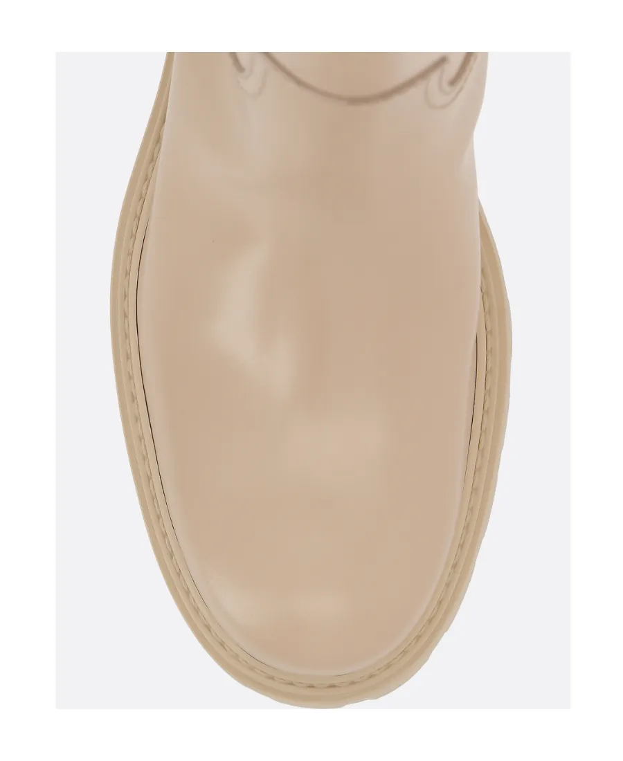 Buckle-Detailed Round-Toe Boots